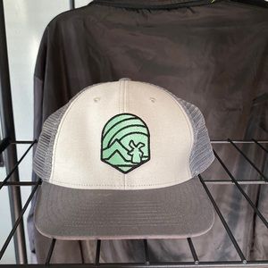 Grey and Green Dutch Bros Trucker Hat